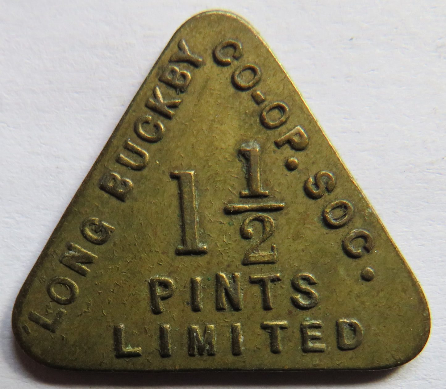 Long Buckey Cooperative Society 1 & 1/2 Pint Token