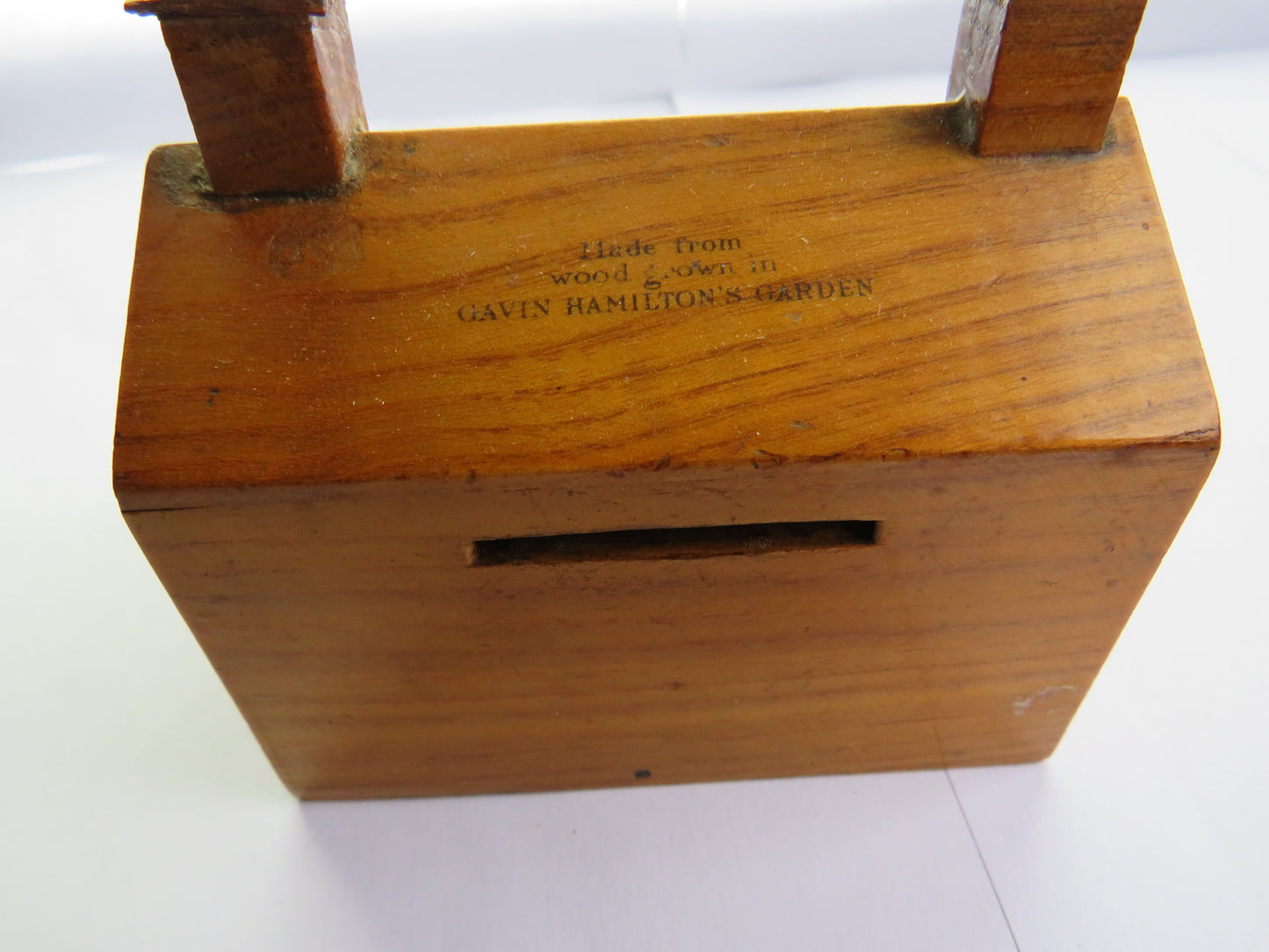 Antique Mauchline Transfer Ware Money Box "Poosie Nansie's Mauchline"