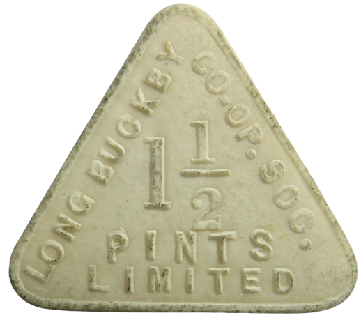 Long Buckey Cooperative Society 1 & 1/2 Pint Token
