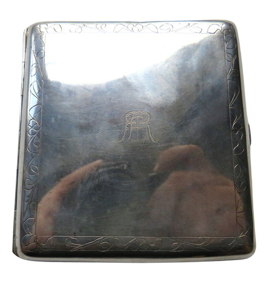 Antique Chinese Export Silver Cigarette Case "Ta'I HUA"