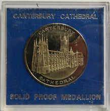 Load image into Gallery viewer, Canterbury Cathedral Solid Proof Cased Medallion
