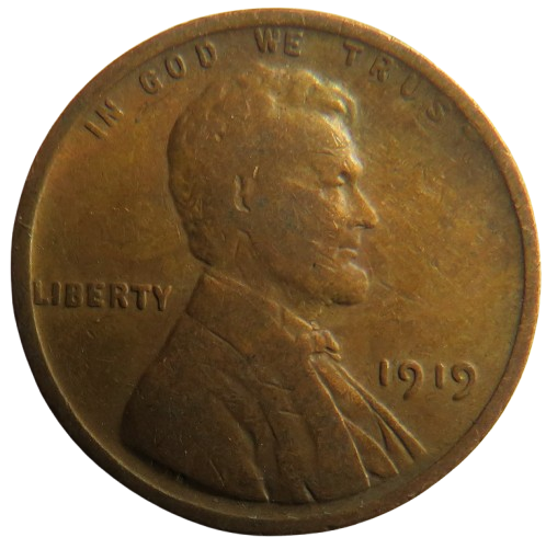 1919 USA Lincoln One Cent Coin