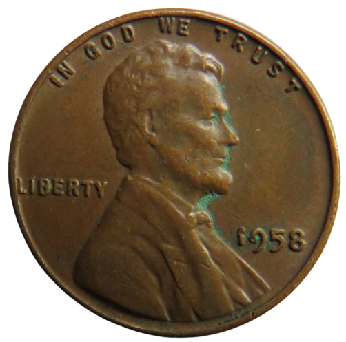 1958 USA Lincoln One Cent Coin