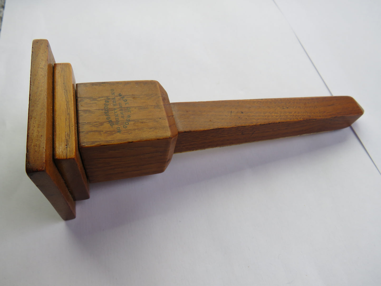 Antique Mauchline Transfer Ware Thermometer "Melrose Abbey" Made From Wood Grown on the Land of Abbotsford