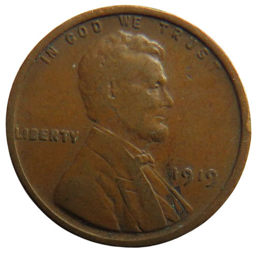 1919 USA Lincoln One Cent Coin