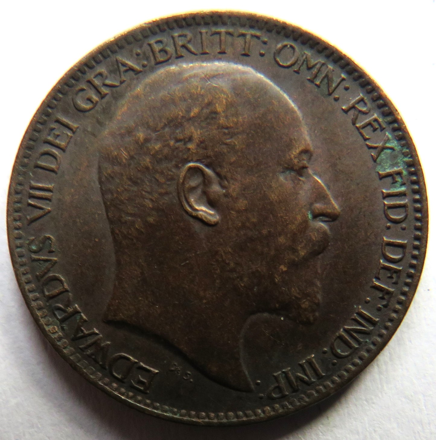 1905 King Edward VII Farthing Coin - Great Britain