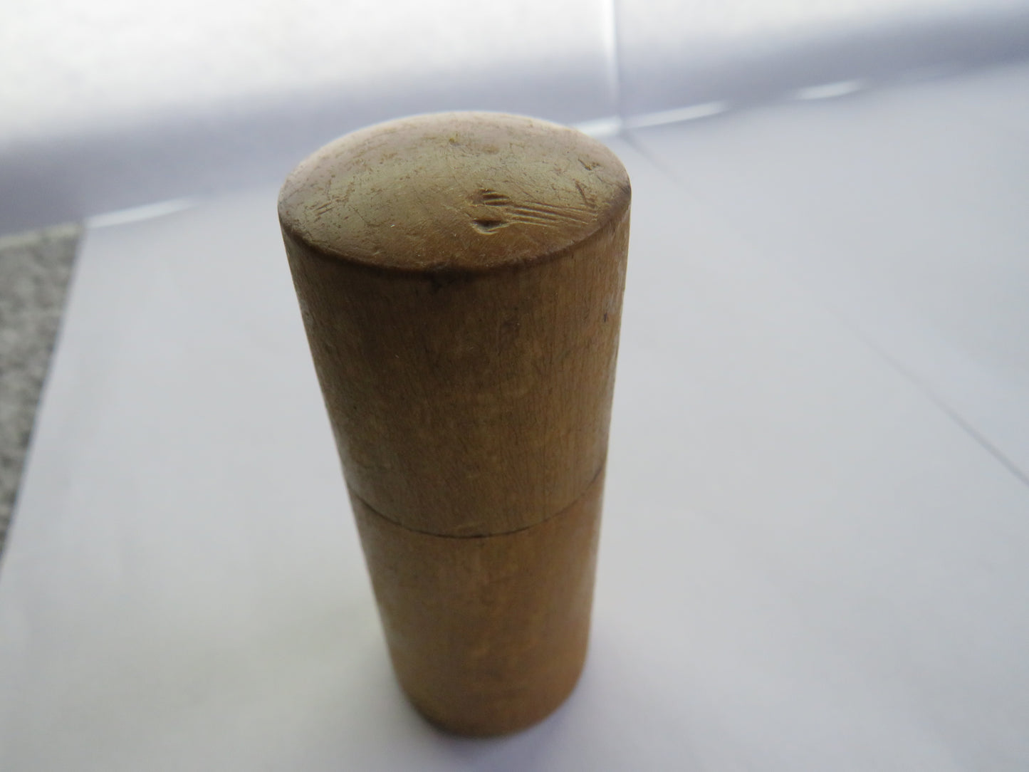 Antique Mauchline Transfer Ware Needle Holder "Iona Cathedral"