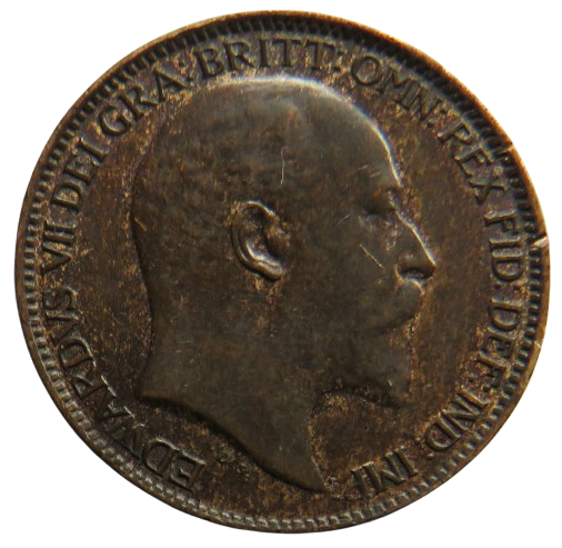 1906 King Edward VII Farthing Coin - Great Britain