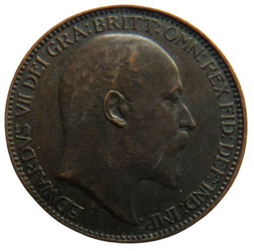 1908 King Edward VII Farthing Coin - Great Britain