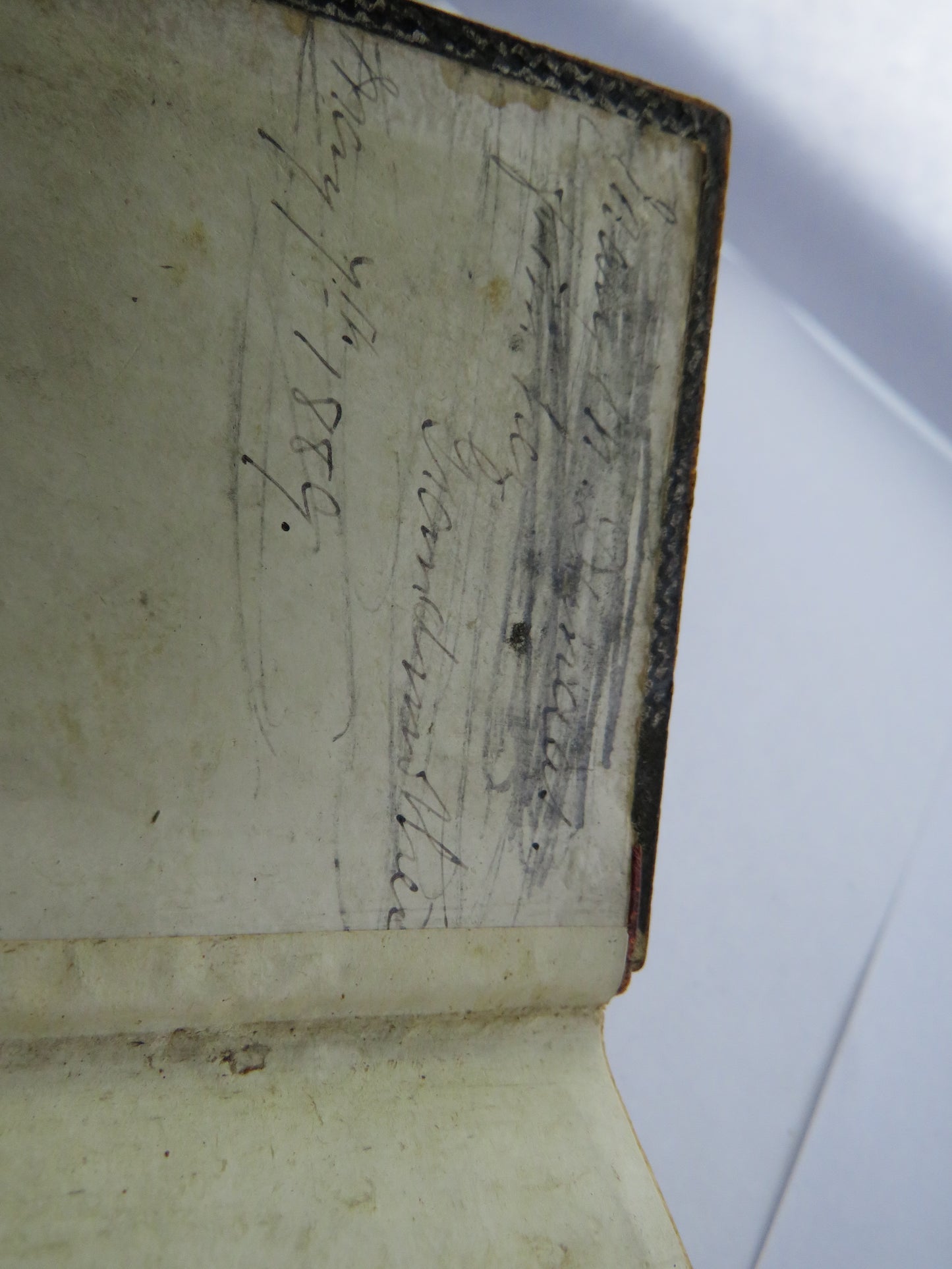 Antique Mauchline Transfer Ware Bible "New Testament" Abbotsford From The Tweed
