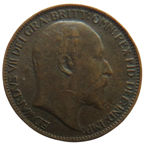 1908 King Edward VII Farthing Coin - Great Britain