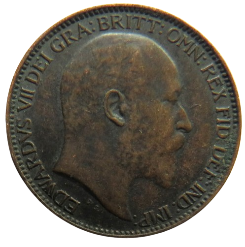 1909 King Edward VII Farthing Coin - Great Britain