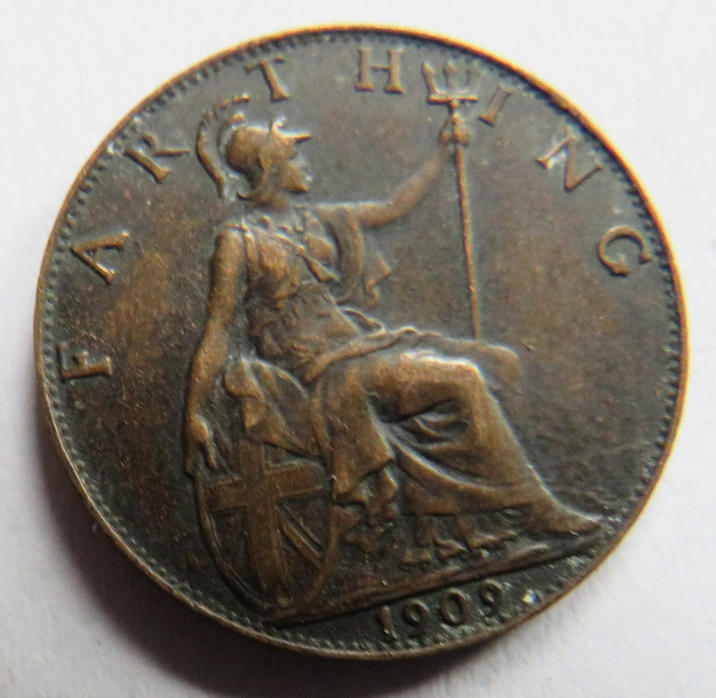 1909 King Edward VII Farthing Coin - Great Britain