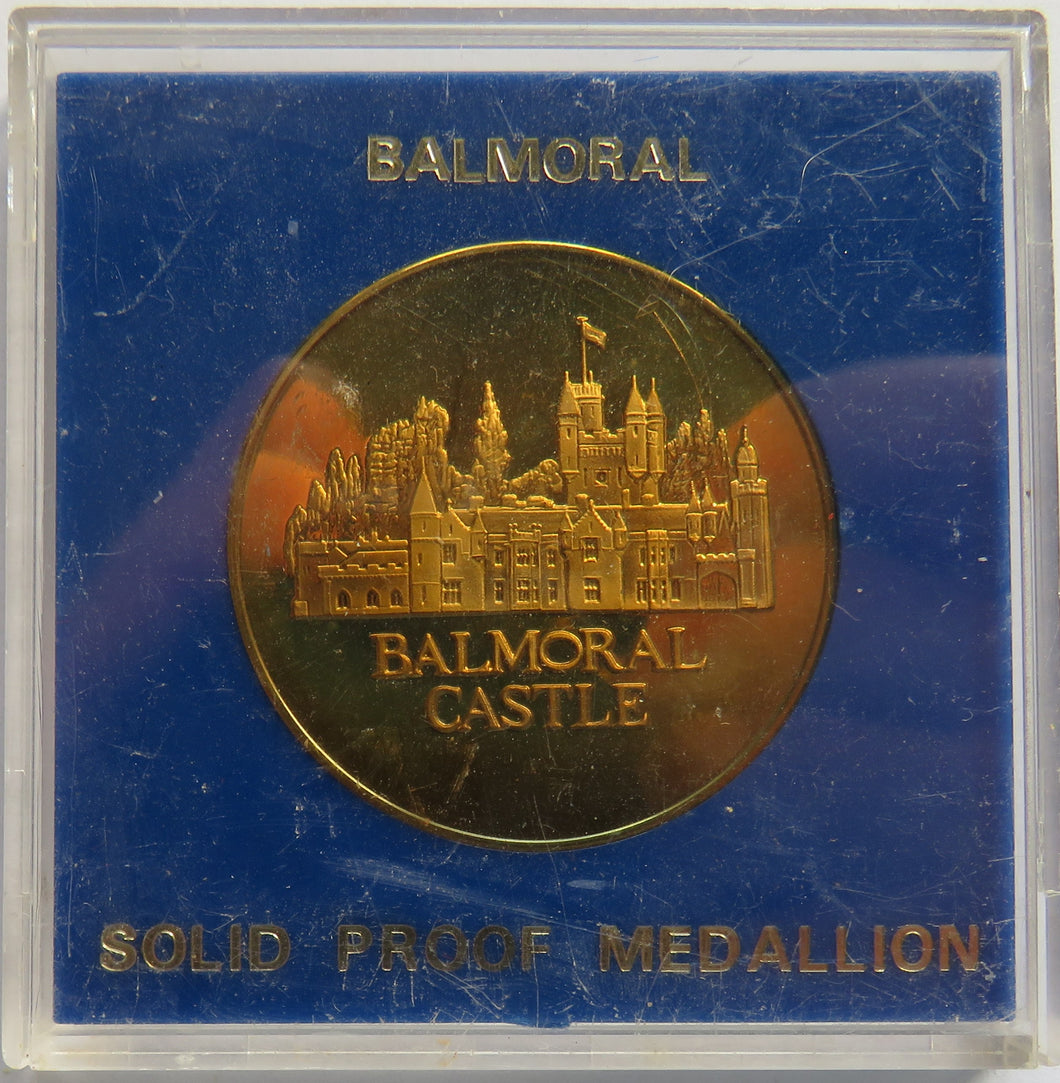 Balmoral Castle Solid Proof Medallion / Cased Coin