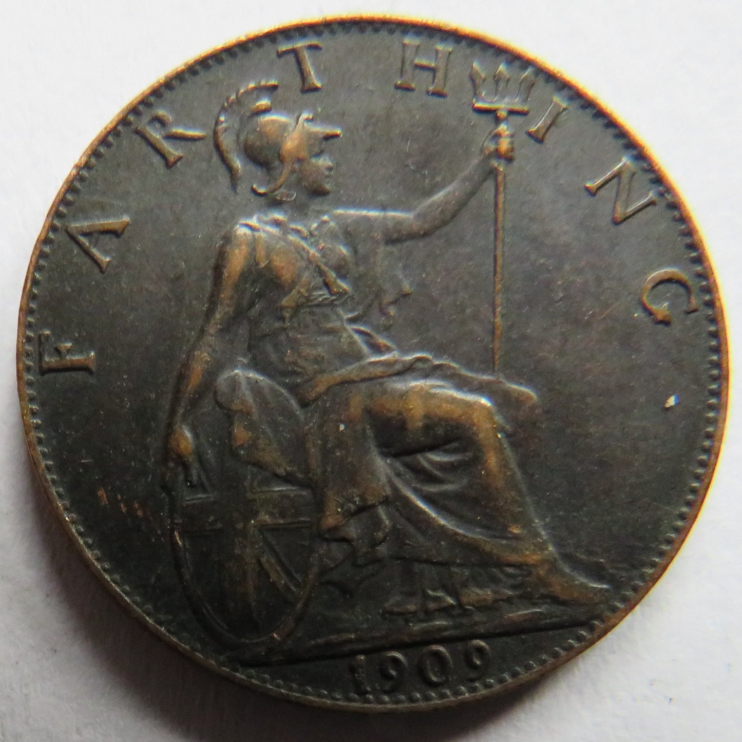 1909 King Edward VII Farthing Coin - Great Britain