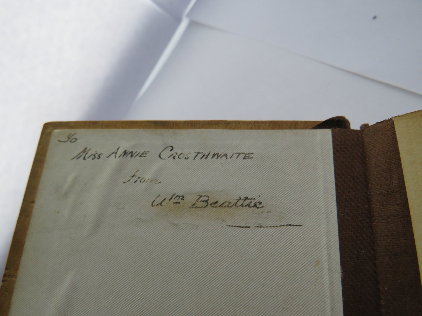 Antique Mauchline Transfer Ware Photo Album "New University Glasgow"