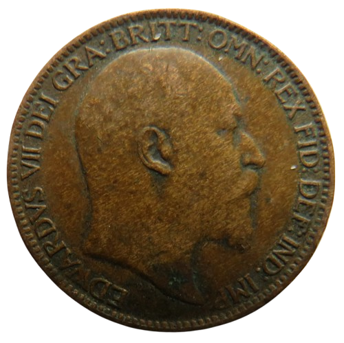 1909 King Edward VII Farthing Coin - Great Britain