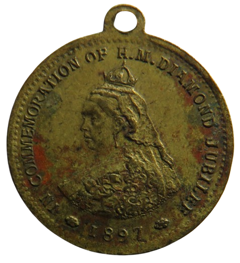 1897 Queen Victoria Diamond Jubilee Barratt & Co Sweets Medal