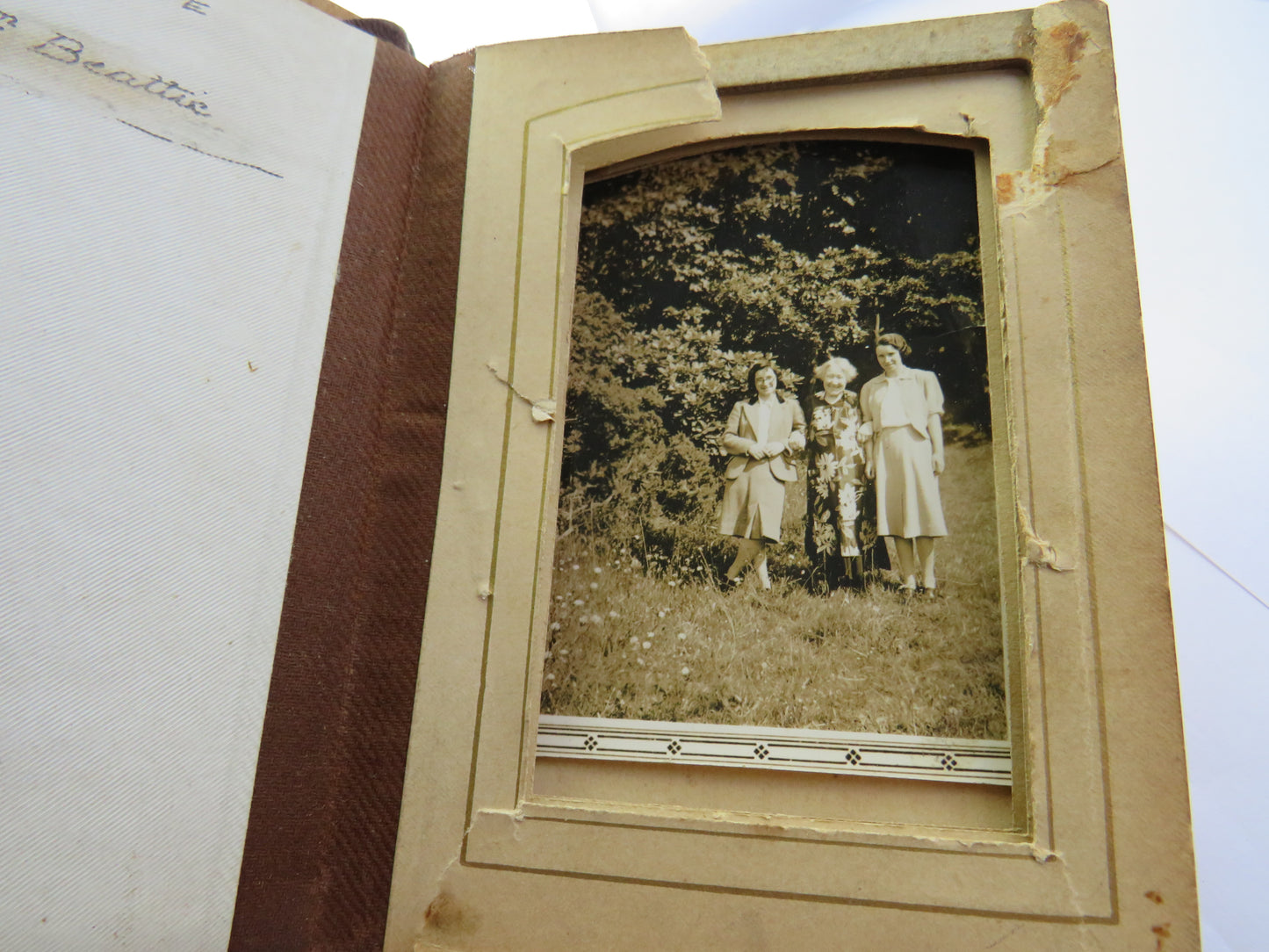 Antique Mauchline Transfer Ware Photo Album "New University Glasgow"