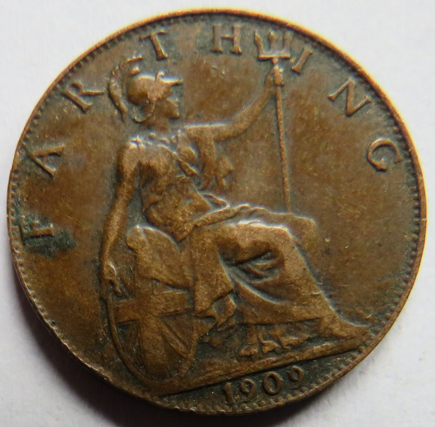 1909 King Edward VII Farthing Coin - Great Britain