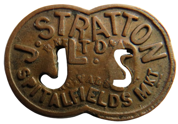 J.Stratton Ltd Spitafields Market 1 Shilling Vintage Token