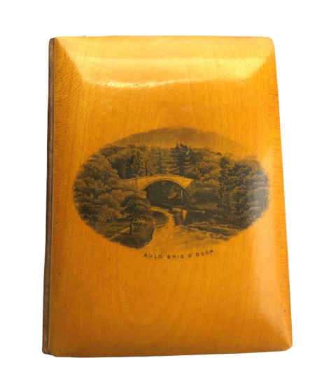 Antique Mauchline Transfer Ware Book Boards " Auld Brig O'Doon"