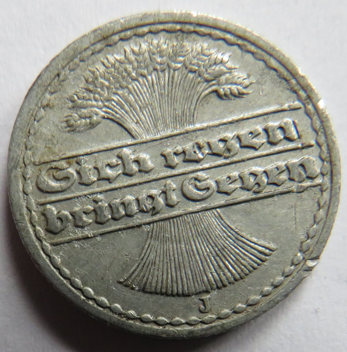 1921-J Germany - Weimar Republic 50 Pfennig Coin
