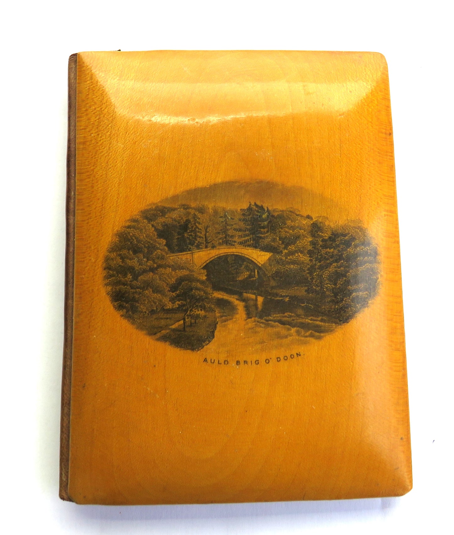 Antique Mauchline Transfer Ware Book Boards " Auld Brig O'Doon"