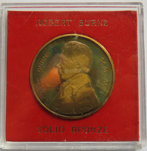 Load image into Gallery viewer, 1759-1796 Robert Burns Solid Bronze Medallion / Coin Cased.
