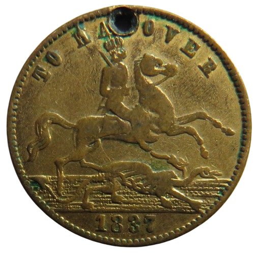 1837 Queen Victoria " To Hanover" Cumberland Jack Token
