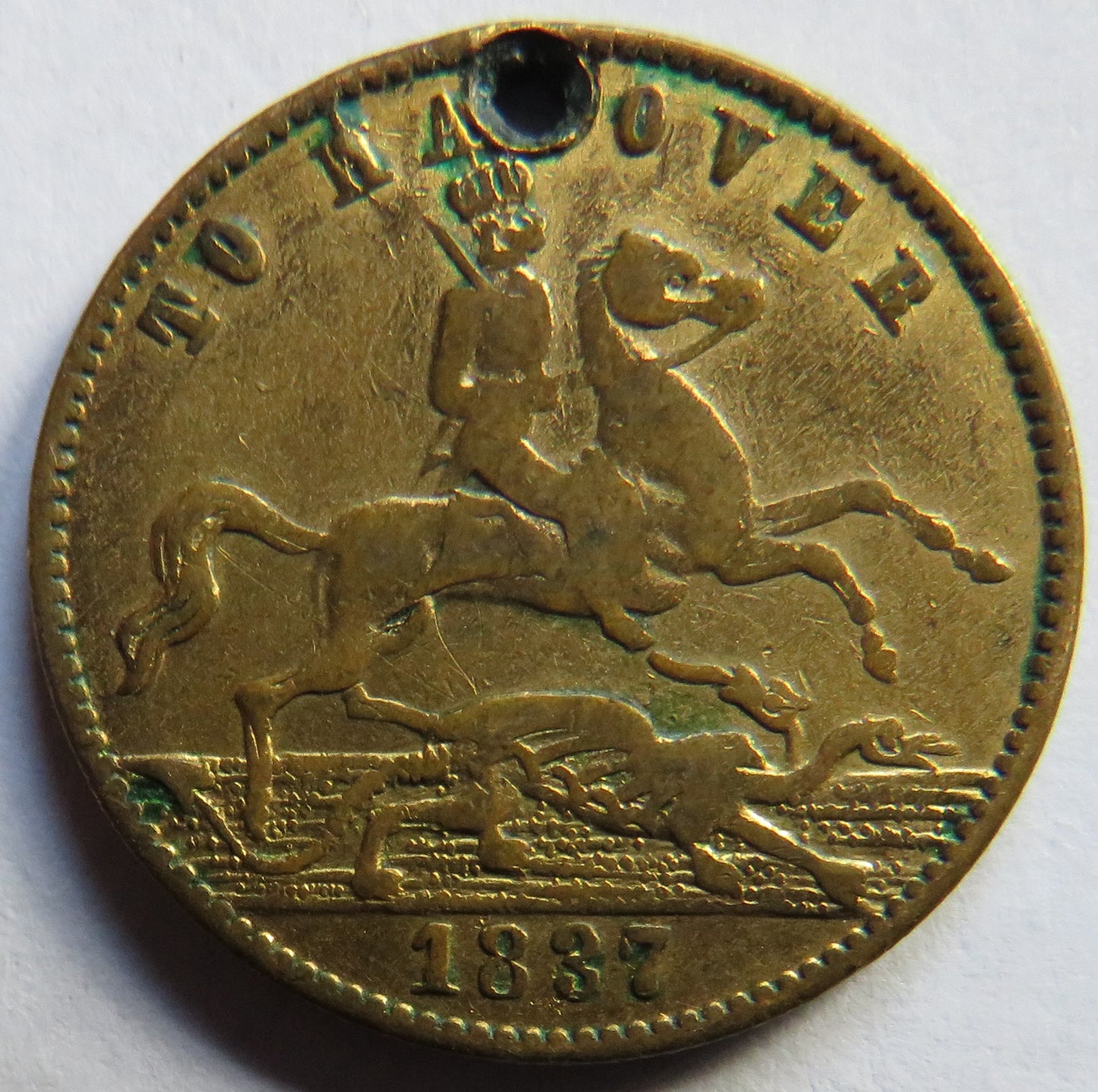 1837 Queen Victoria " To Hanover" Cumberland Jack Token