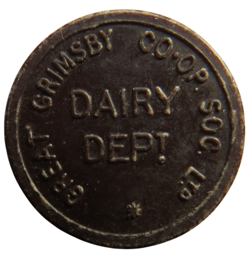 Great Grimsby Cooperative Dairy Department 1 Pint Token