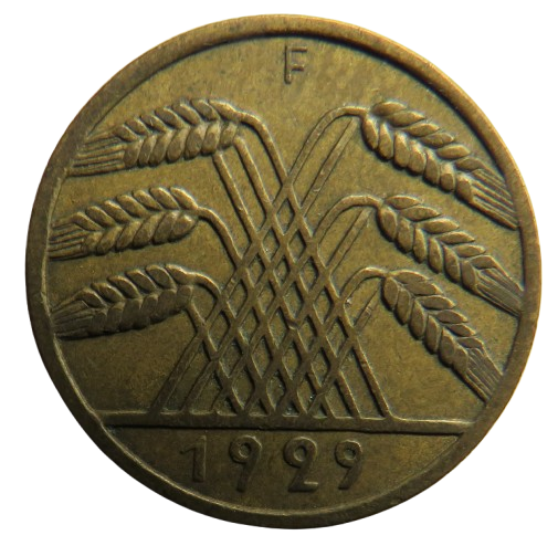 1929-F Germany - Weimar Republic 10 Reichspfennig Coin