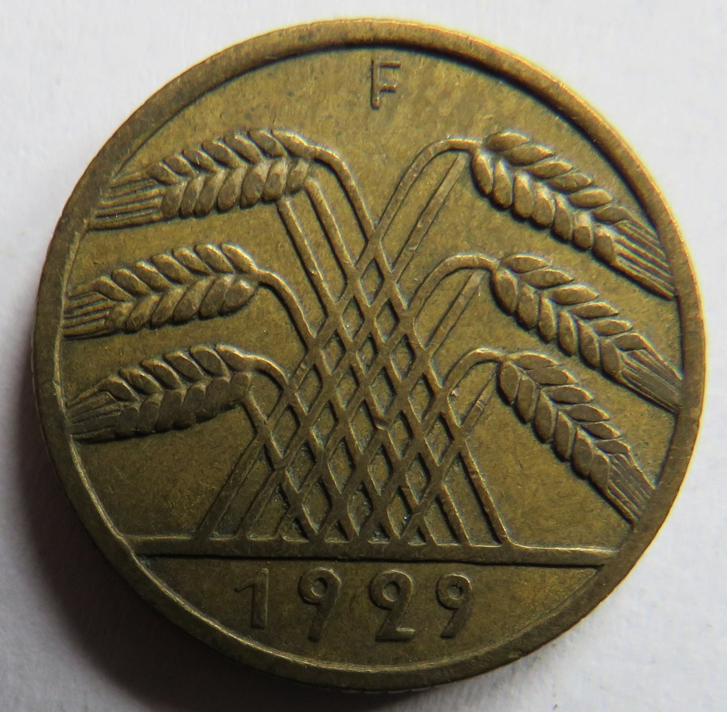 1929-F Germany - Weimar Republic 10 Reichspfennig Coin