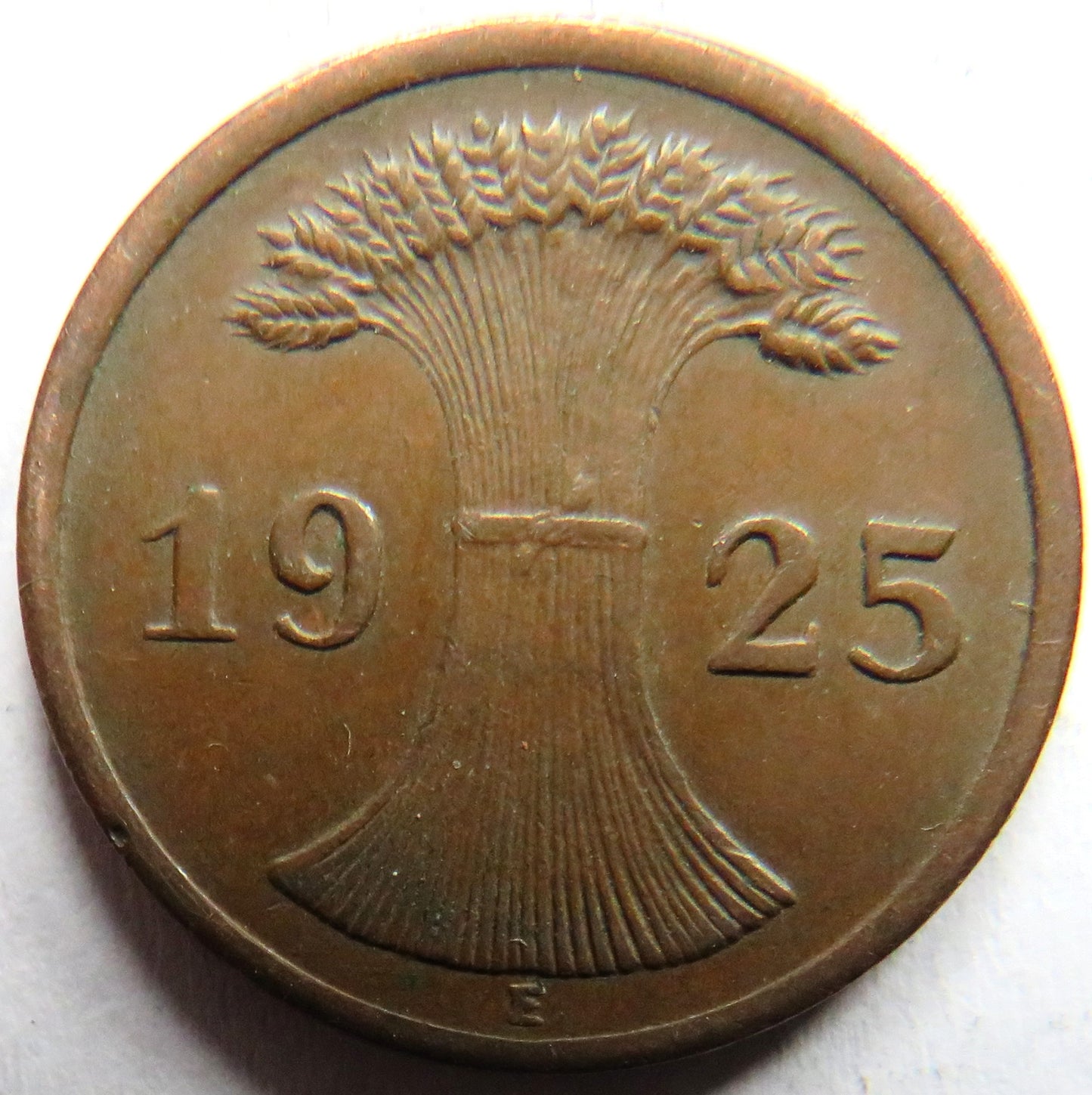 1925-E Germany - Weimar Republic 2 Reichspfennig Coin