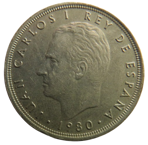 1980 Spain 50 Pesetas Coin