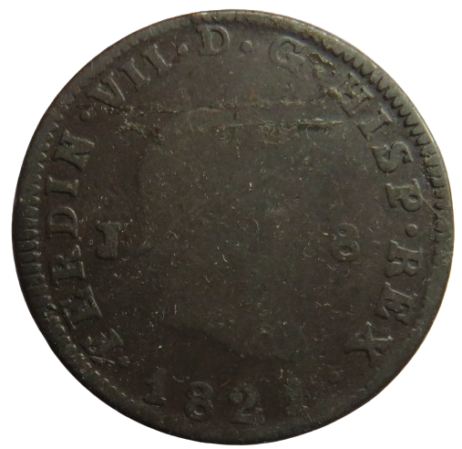 1828 Spain 8 Maravedis Coin