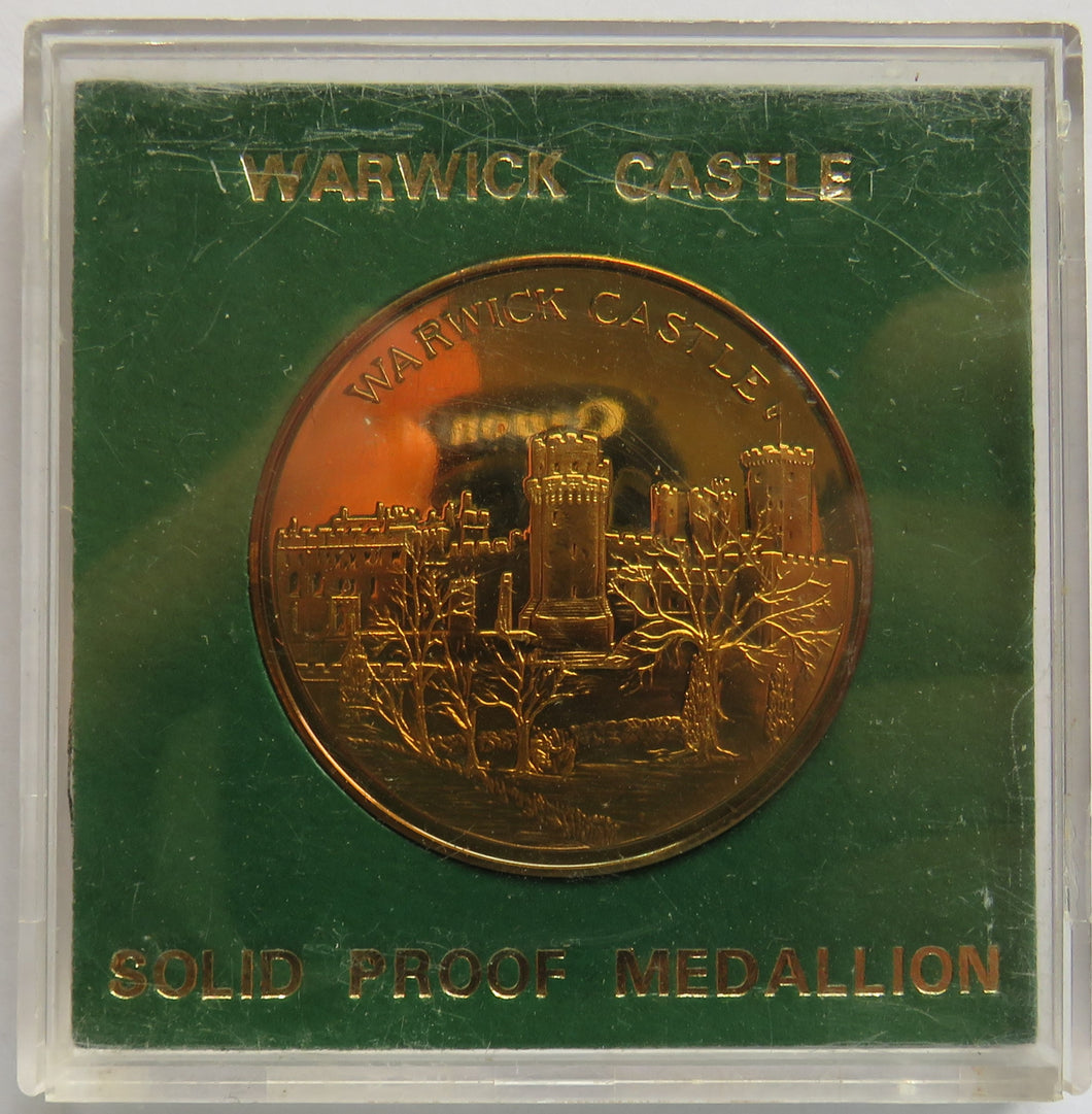 Warwick Castle Solid Proof Medallion Cased Coin