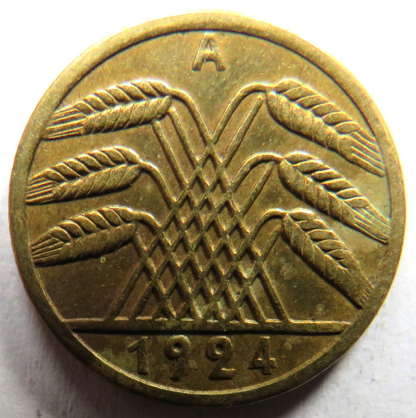 1924-A Germany - Weimar Republic 5 Rentenpfennig Coin