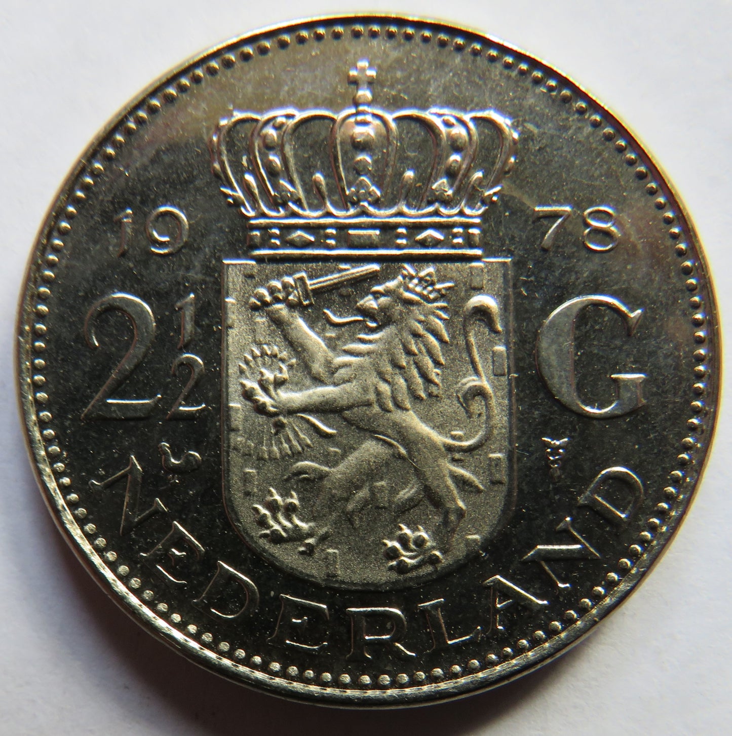 1978 Netherlands 2 & 1/2 Gulden Coin