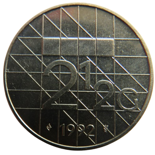 1992 Netherlands 2 & 1/2 Gulden Coin