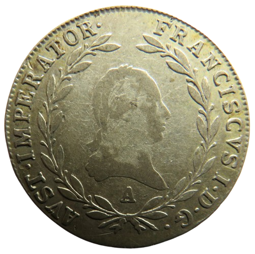 1808-A Austria Silver 20 Kreuzer Coin
