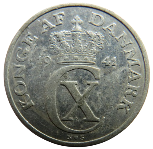 1941 Denmark 5 Ore Coin
