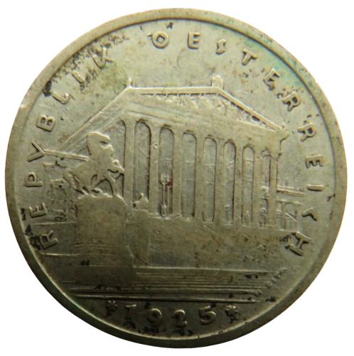 1925 Austria Silver One Schilling Coin