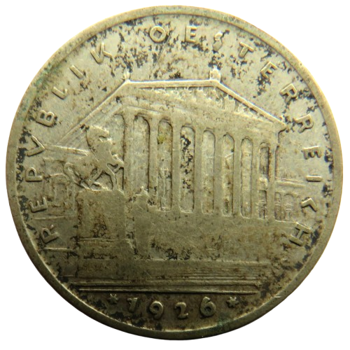 1926 Austria Silver One Schilling Coin