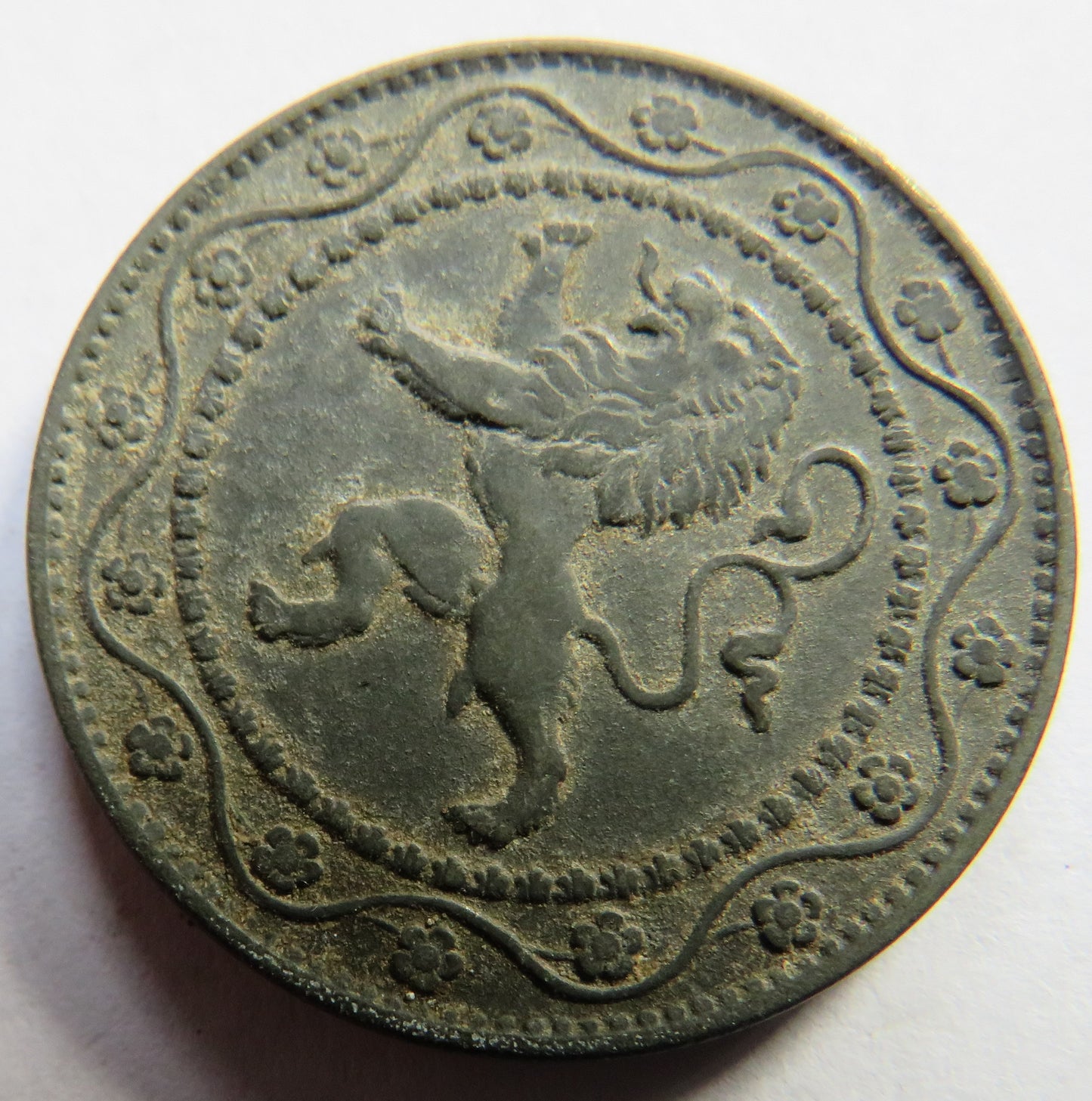 1916 Belgium 25 Centimes Coin