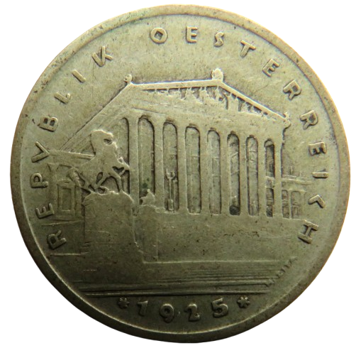 1925 Austria Silver One Schilling Coin