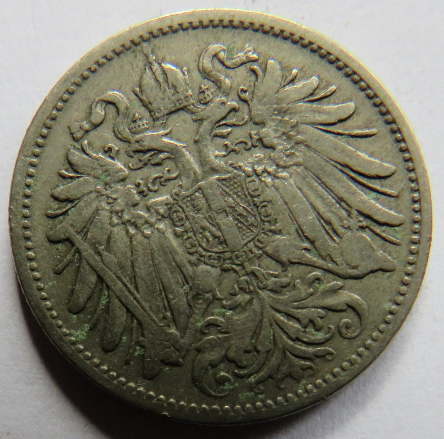 1893 Austria 20 Heller Coin
