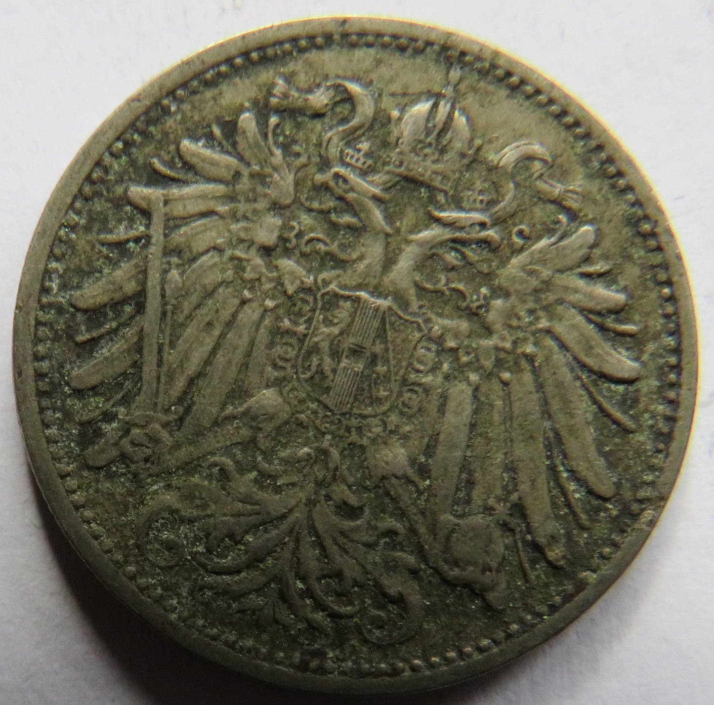 1895 Austria 20 Heller Coin