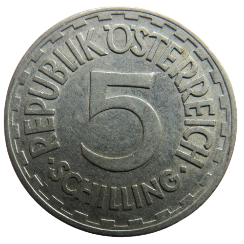 1952 Austria 5 Schilling Coin
